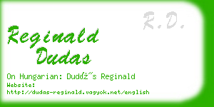 reginald dudas business card